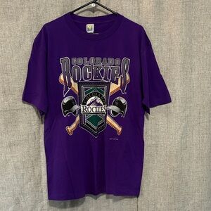 Vintage 1995 Colorado Rockies Baseball Single Stitch Tee